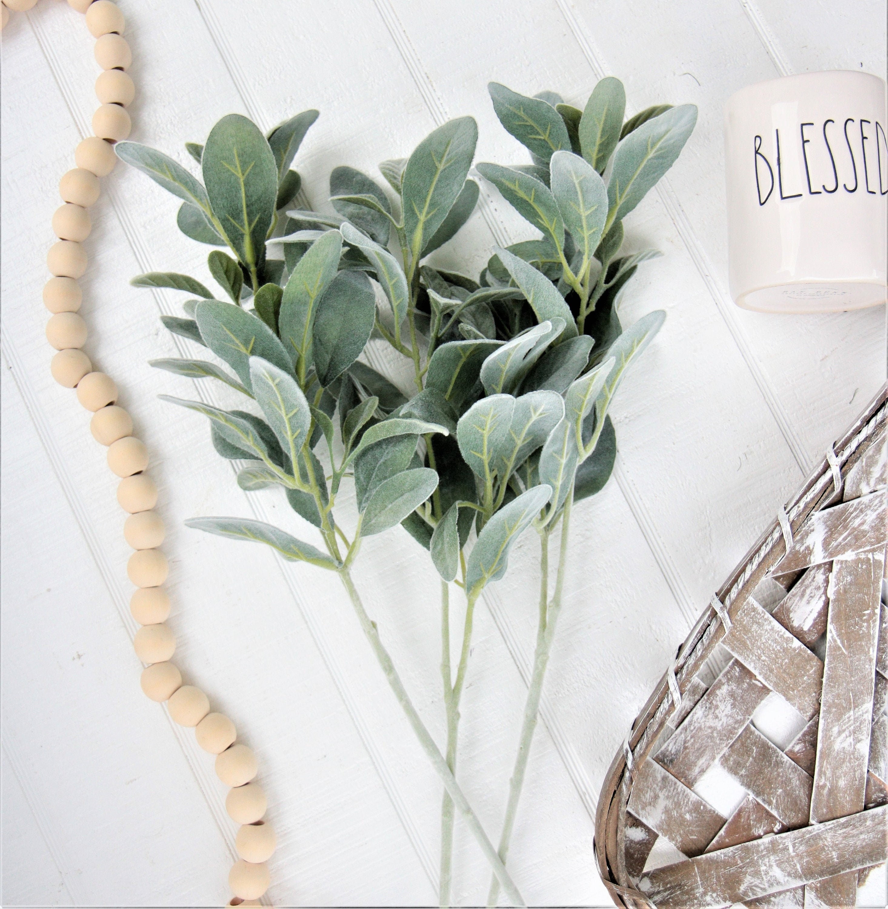 LAMBS EAR Stem/velvety Stem/flowers/floral Arrangement/faux Etsy