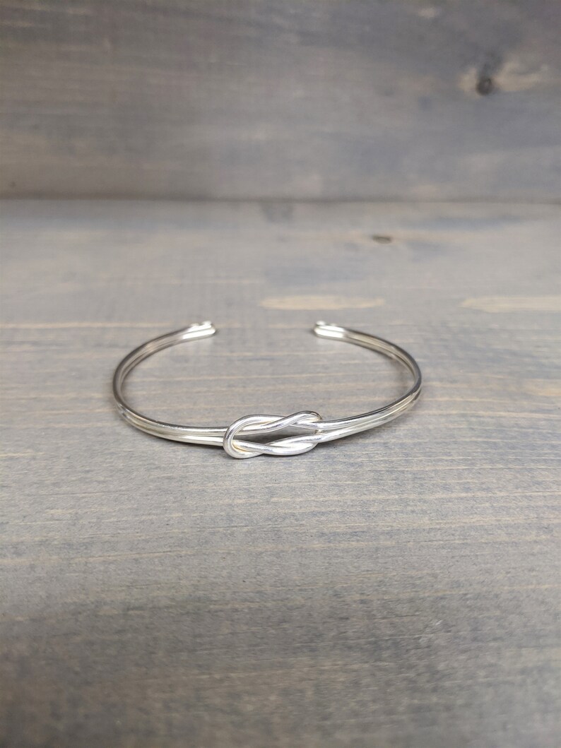sterling silver tie the knot bracelet