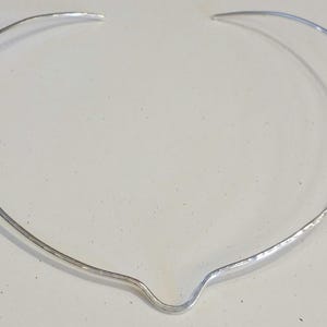 Sterling Silver Neck Wire, Collar w/Hammered Finish