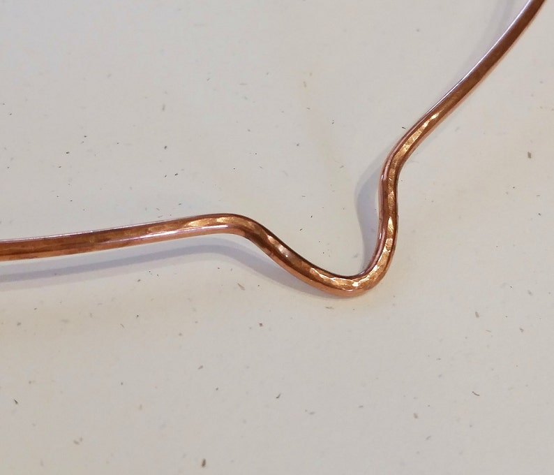 Hammered Copper Collar Neck Wire Etsy