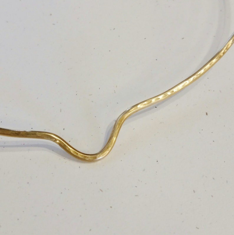 Neck Wire Hammered Brass Collar