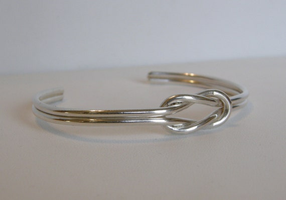 Sterling Silver Knot Bracelet | Etsy