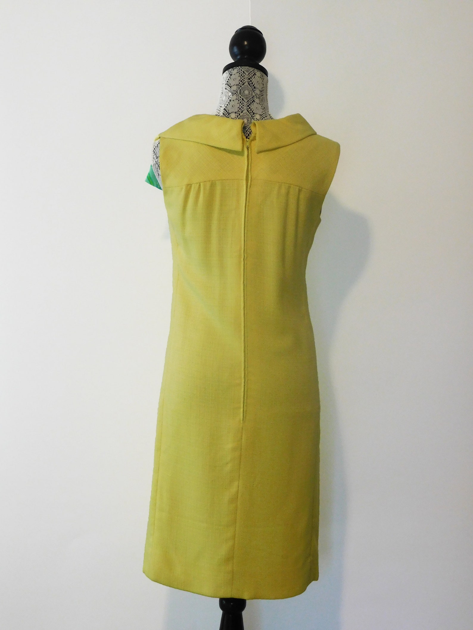 Vintage 1960's Jerry Silverman Yellow Sleeveless Linen - Etsy