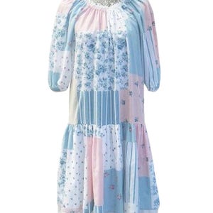 Vintage 1980s Patchwork Lord & Taylor Maxi Dress