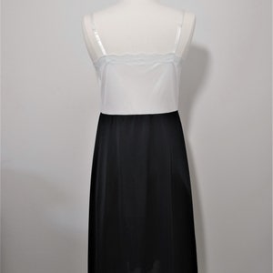 Vintage Black and White Underdress Lace Full Slip image 3