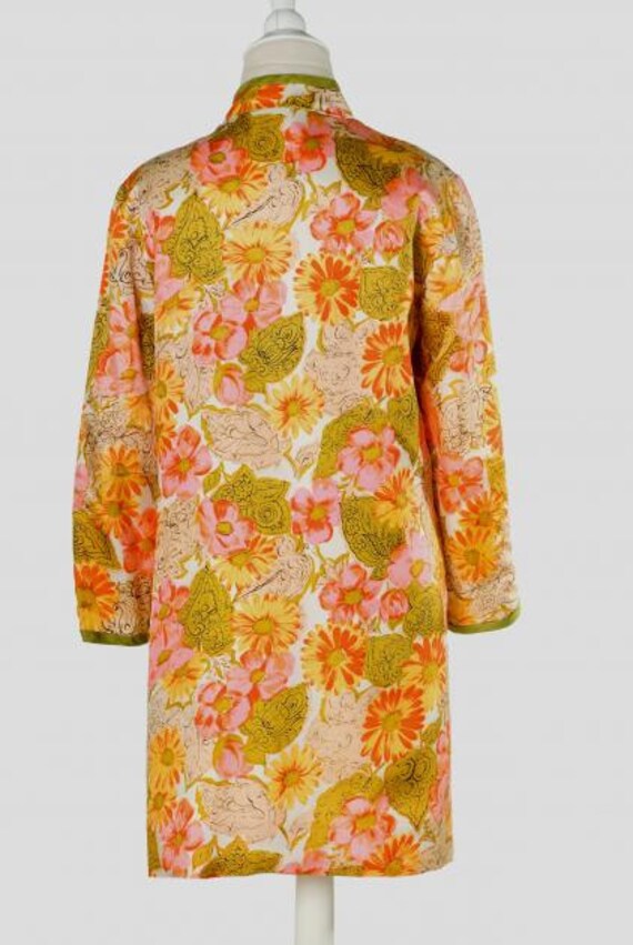 Vintage 1960s Mandarin Collar Floral Jacket - image 2