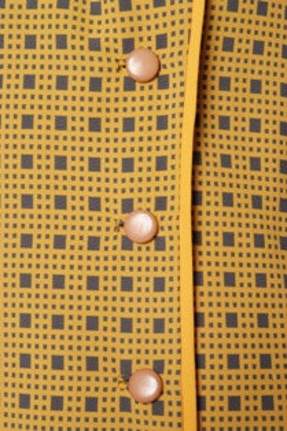 Vintage 1960's "Lilli Ann" Yellow/Gray Blazer Jac… - image 5