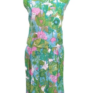 Vintage 1950s Floral Two-Piece Skirt Set