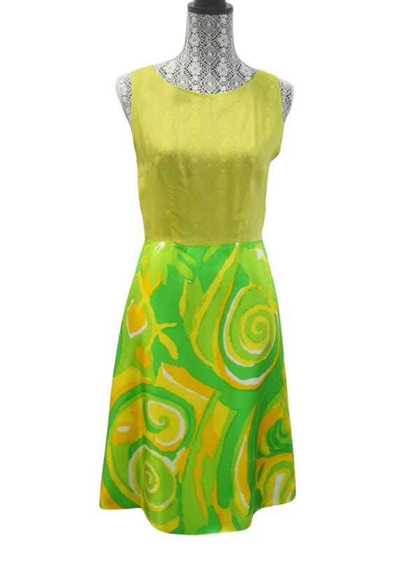 Vintage Psychedelic Mod-Style 2-Piece Dress Set - image 3