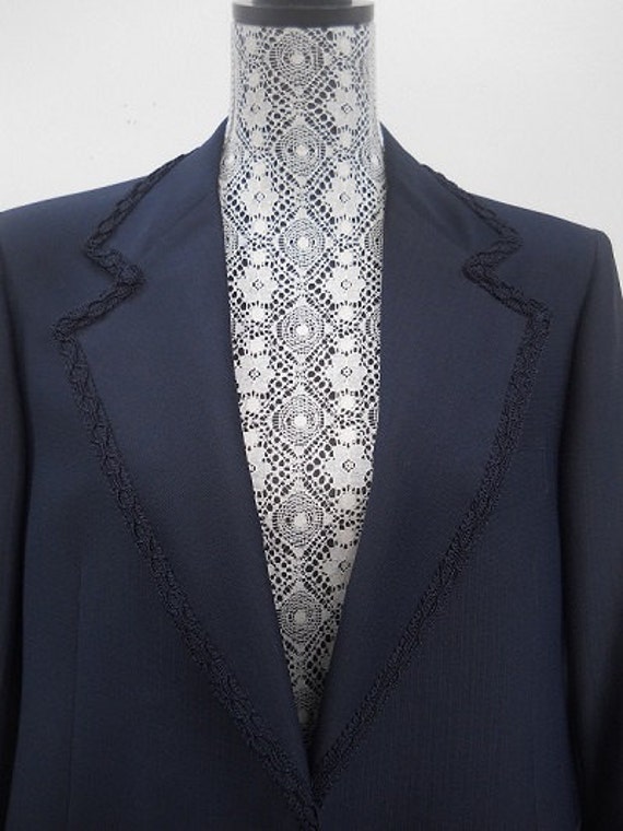 Vintage Men's Navy Blue Dinner Jacket - image 2