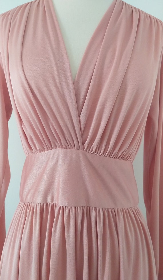 Joy Stevens 1970s Pink/ Dusty Rose Long Sleeve Be… - image 2