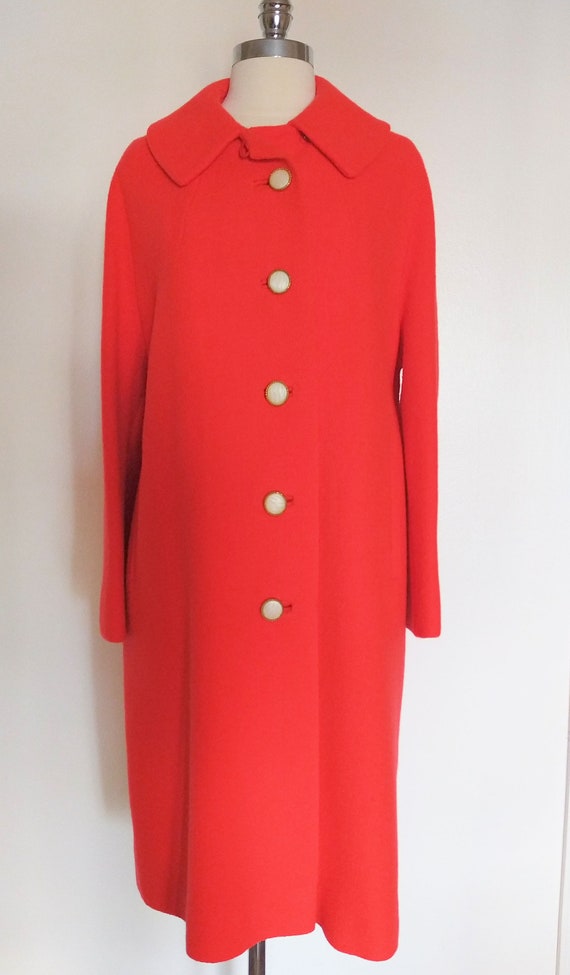 Vintage Coral Pink Wool Coat by Penn Craft