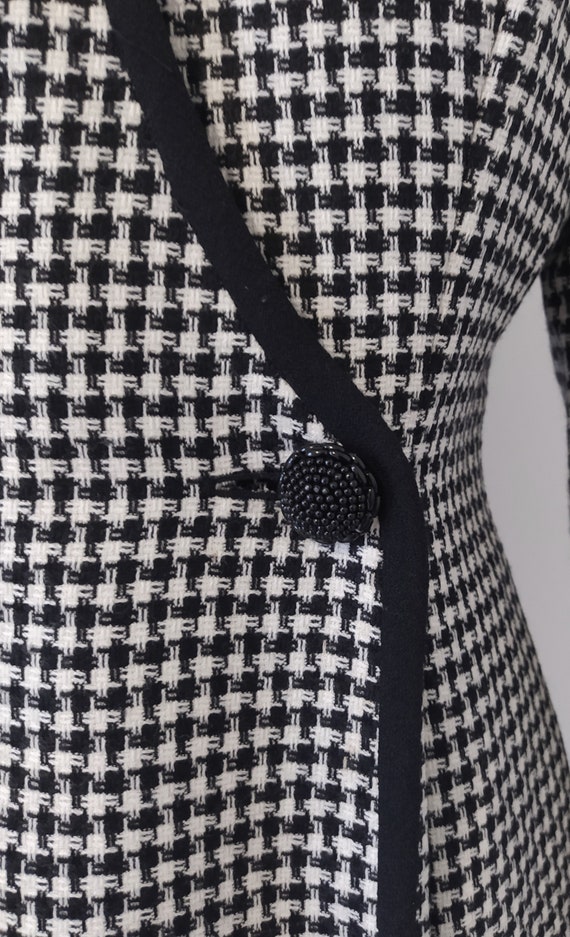 Bicci Houndstooth Pattern Wool Wrap Dress - image 3