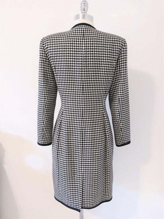 Bicci Houndstooth Pattern Wool Wrap Dress - image 2