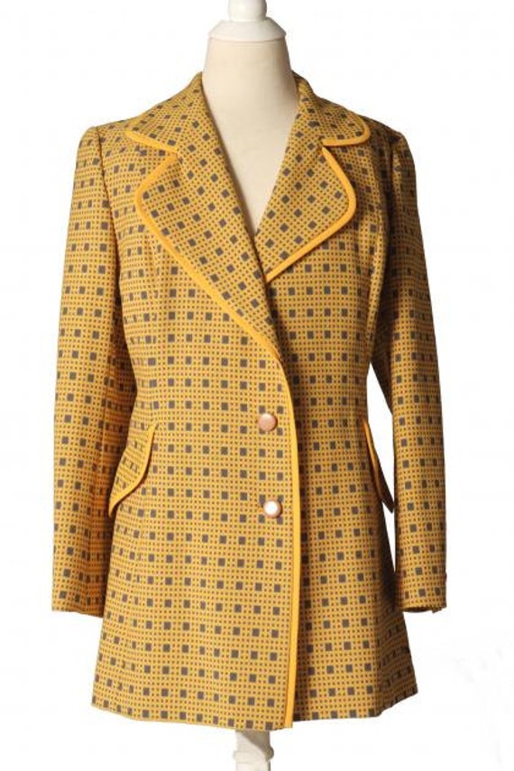 Vintage 1960's "Lilli Ann" Yellow/Gray Blazer