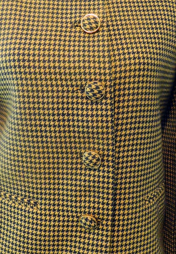 Vintage 1990's Houndstooth Pattern Jacket + Skirt… - image 4