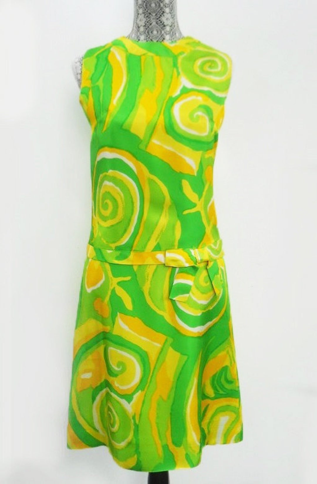 1960s 2-piece Swirl Print Dress Set - Etsy