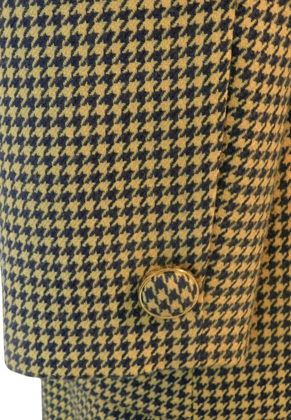 Vintage 1990's Houndstooth Pattern Jacket + Skirt… - image 3