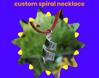 Don't forget to be Awesome Spiral Necklace DFTBA | Customizable