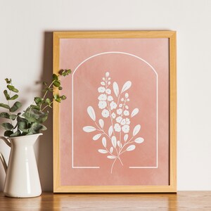 July | Birth Month Flower Print | Larkspurs | Digital Print | Pink