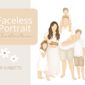 5-8 Subjects | Faceless Portrait Illustration | Digital | Memorial Illustration | Faceless Portrait | Infant Loss Illustration