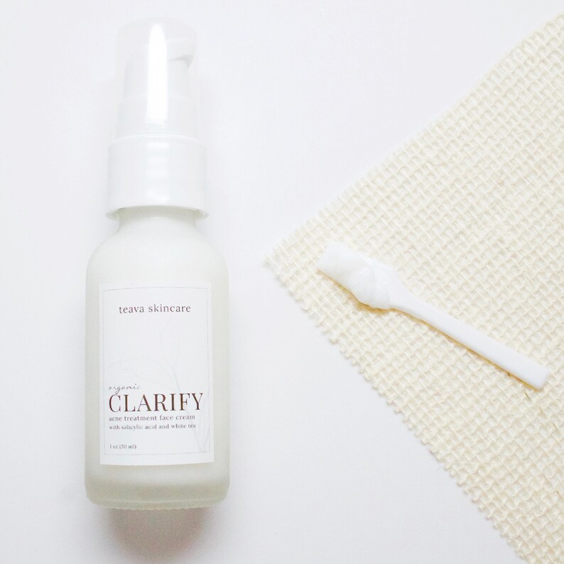 SALICYLIC ACID MOISTURIZER Acne Prone Skin Face Cream Acne Moisturizer Organic Acne Treatment