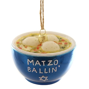Matzo Ballin’ Glass Ornament
