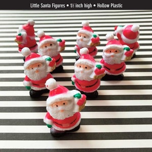 Vintage Miniature Santa Cake Toppers (Set of 6)