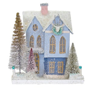 Frosted Mansionette 14,5" Casa di cartapesta, Cody Foster & Co
