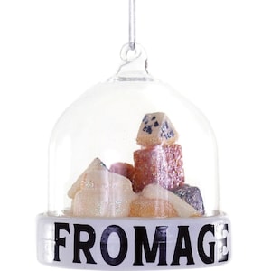 Cheese Ornament, Gourmet Fromage Assortment under Glass
