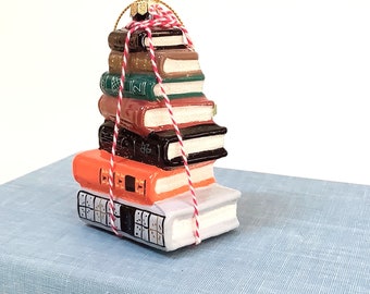 Stacked Tomes Ornament, Stack of Books