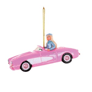 Pink Corvette Ornament, Pop Culture Gift