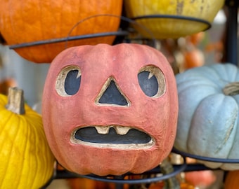 Jack-O’-Lantern Candy Bucket, 10-inch Classic Pumpkin Face Basket