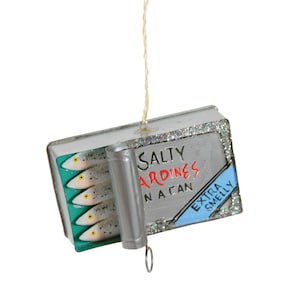 Sardine Tin Ornament, Canned Fish, Fake Food
