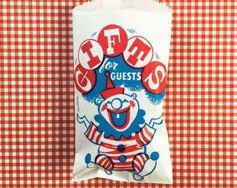 Bolsas de fiesta de payaso vintage de los años 70: recuerdo de circo retro, juego de 20