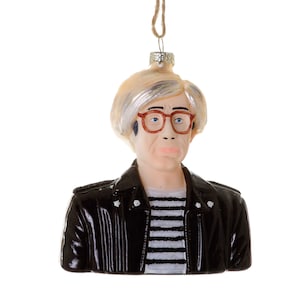 Andy Warhol Glass Christmas Ornament