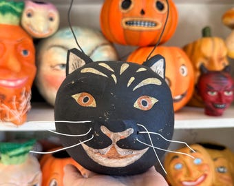 Black Cat Candy Bucket, Halloween Decor