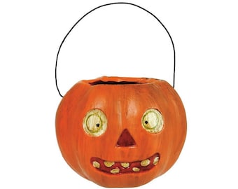 Pumpkin Face-emmer, kleine Halloween-snoepmand