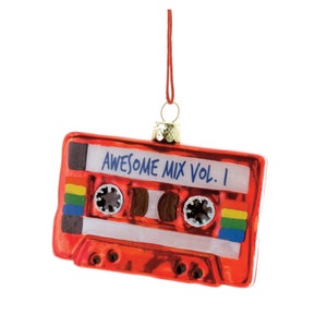 Enfeite de Mixtape Vermelho, Presente de Fita Cassete Retro, Decoração de Natal