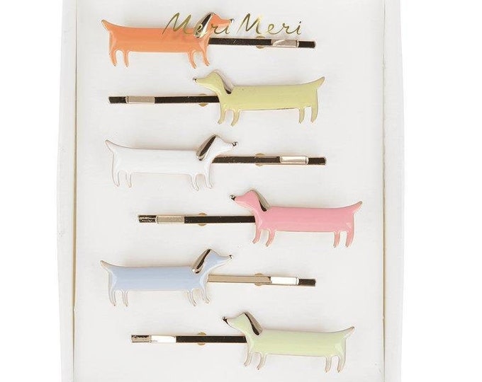 Sausage Dog Hair Clips Enamel Hair Accessories Dog Lover Etsy