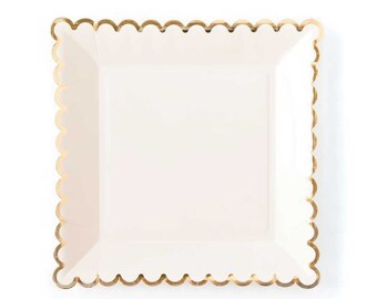 gold paper plates etsy