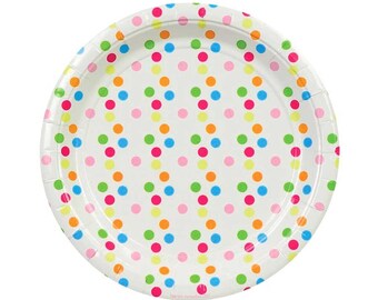 polka dot plates etsy