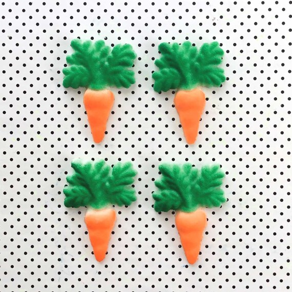 Carrot Cake Toppers 10 2 Inch Carrot Sugars Edible Etsy