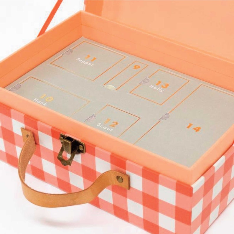 Dog Advent Calendar Suitcase Wooden Christmas Decor Etsy