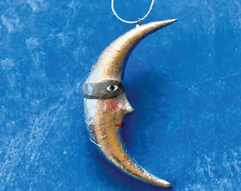 Luminous Moon Ornament, Celestial Decor