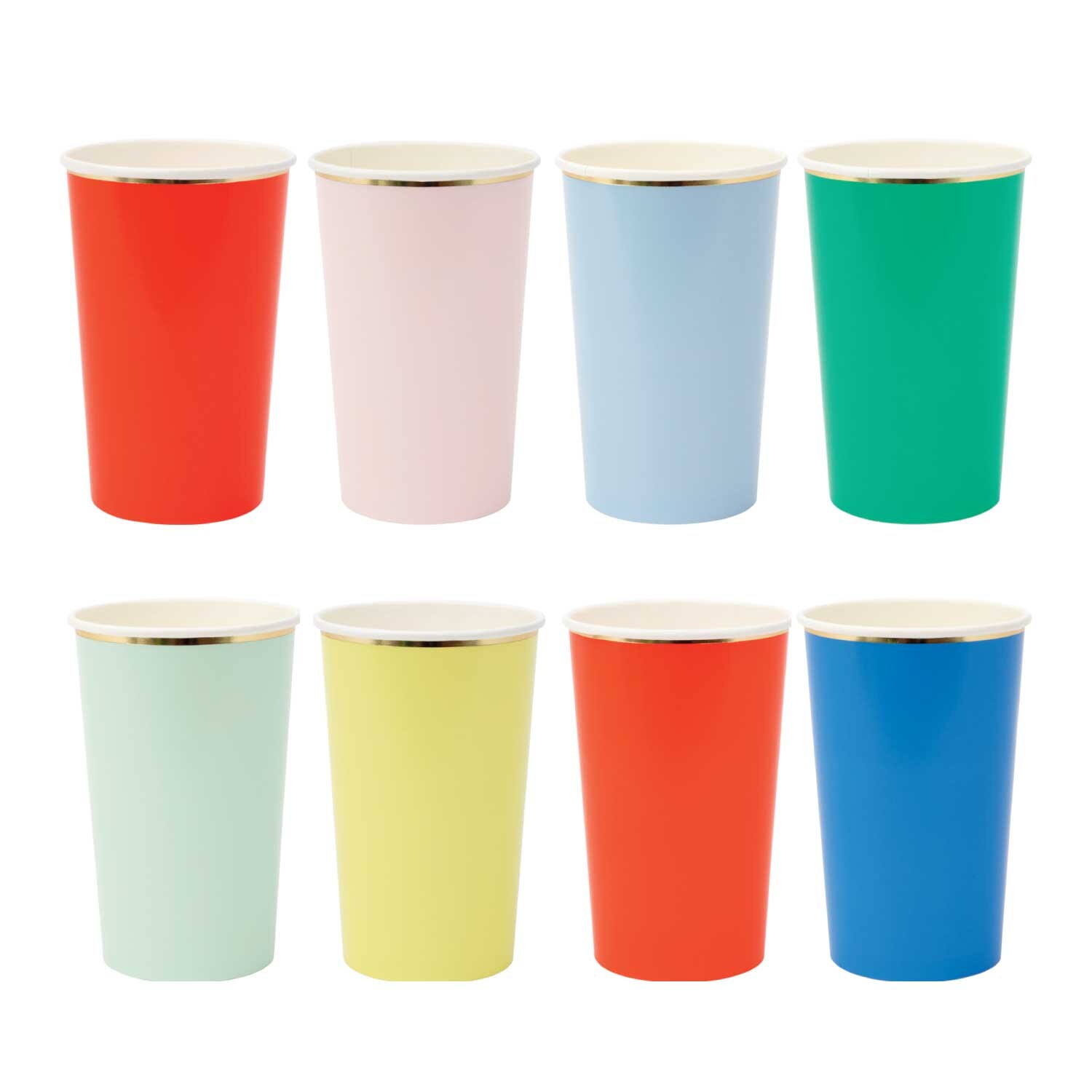 Party palette large paper cups Rainbow party cups Tall 13oz Etsy