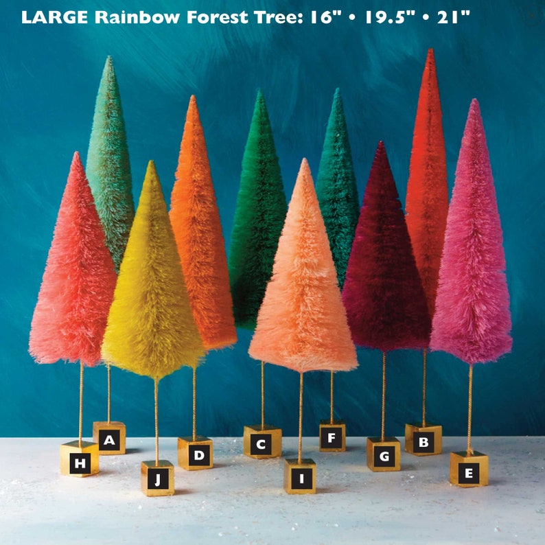 Large Bottle Brush Tree Rainbow Forest Sisal 16 Etsy
