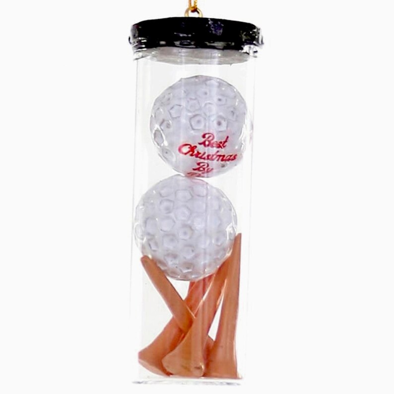 Golf Balls and Tees Ornament, Best Christmas by Par Etsy