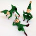 Pixie Elf Cake Toppers 3 Green Christmas Elves Playful Etsy