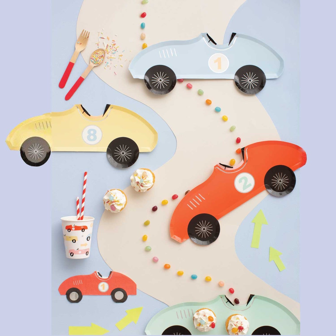 Race Car Napkins Boy Birthday Auto Racing Party Car Theme Etsy